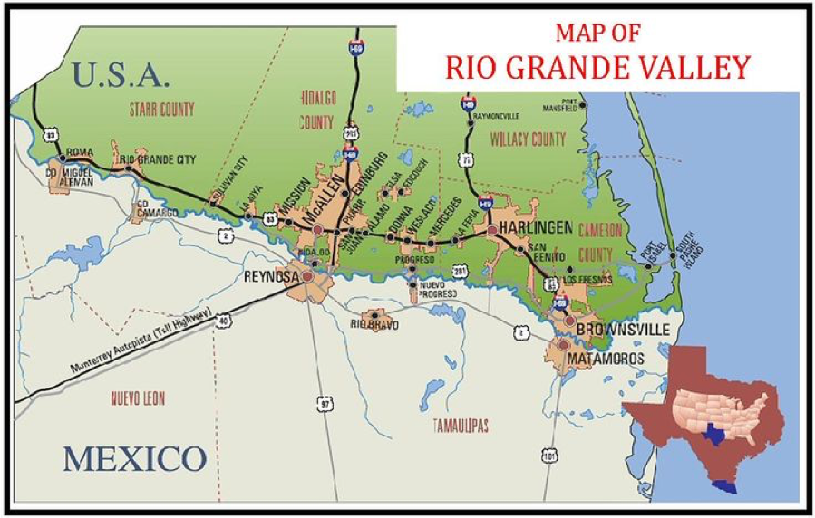 Map of the Rio Grande Valley