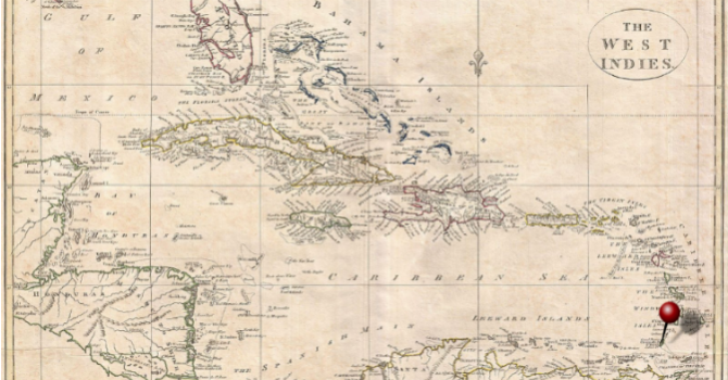 Old school Grenada map