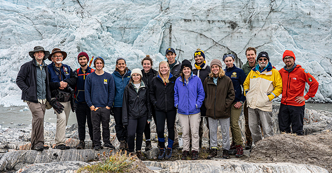 University of Michigan students in Greenland